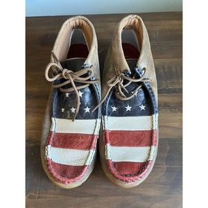 Twisted X American Flag  Men Sz 10M Shoes Hiking Boots Patriotic